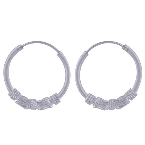 PLAIN 925 STERLING SOLID SILVER BALI EARRINGS