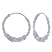 PLAIN 925 STERLING SOLID SILVER BALI EARRINGS