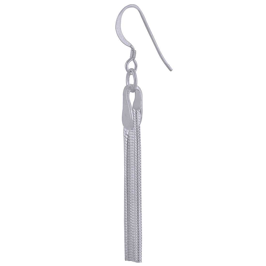 TASSEL PLAIN 925 STERLING SOLID SILVER EARRINGS