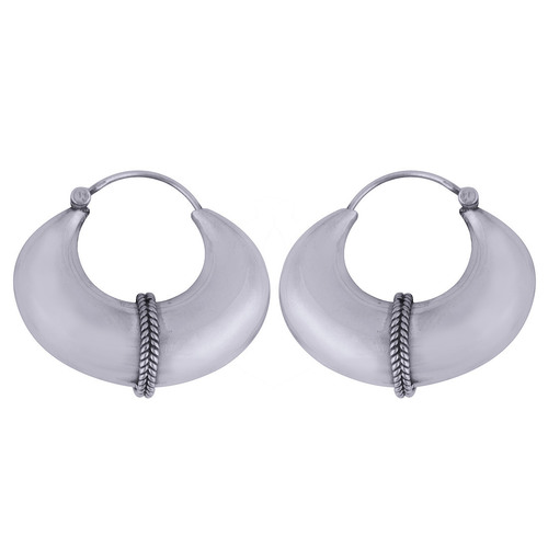 PLAIN 925 STERLING SOLID SILVER BALI EARRINGS