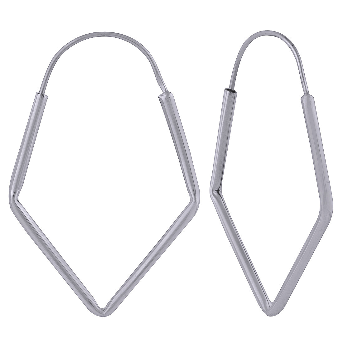 HOOPS PLAIN 925 STERLING SOLID SILVER EARRINGS