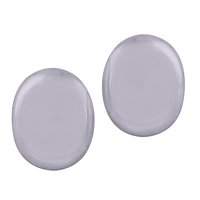 OVAL PLAIN 925 STERLING SOLID SILVER STUD EARRINGS