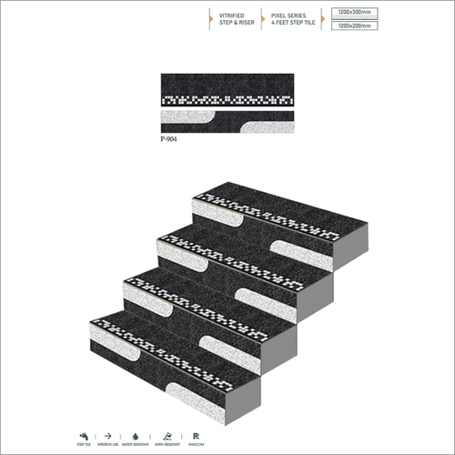 Pixel Vitrified Body Step Riser Tile