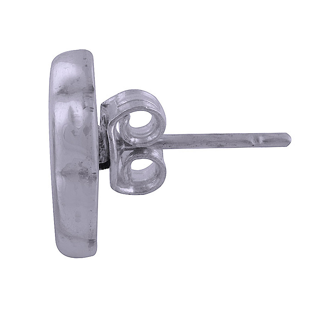 FLOWER PLAIN 925 STERLING SOLID SILVER STUD EARRINGS