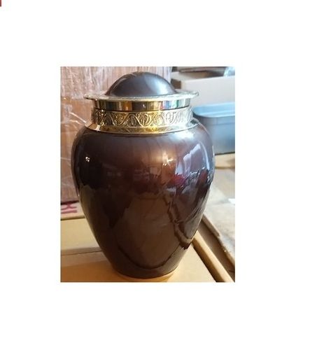 Brass High Quality Golden Engraved Cremation Urn Funeral Supplies