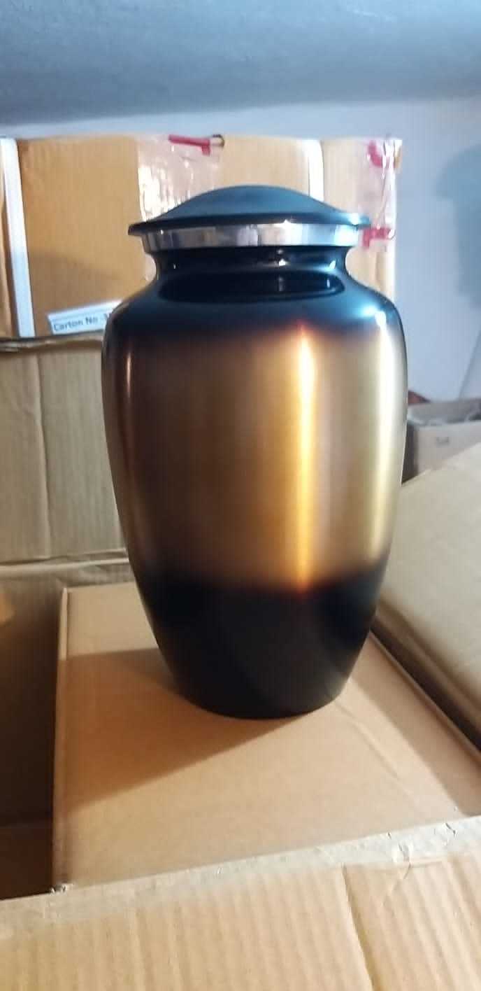 ALUMINIUM HIGH QUALITY HAND PAINTED URN FUNERAL SUPPLIES