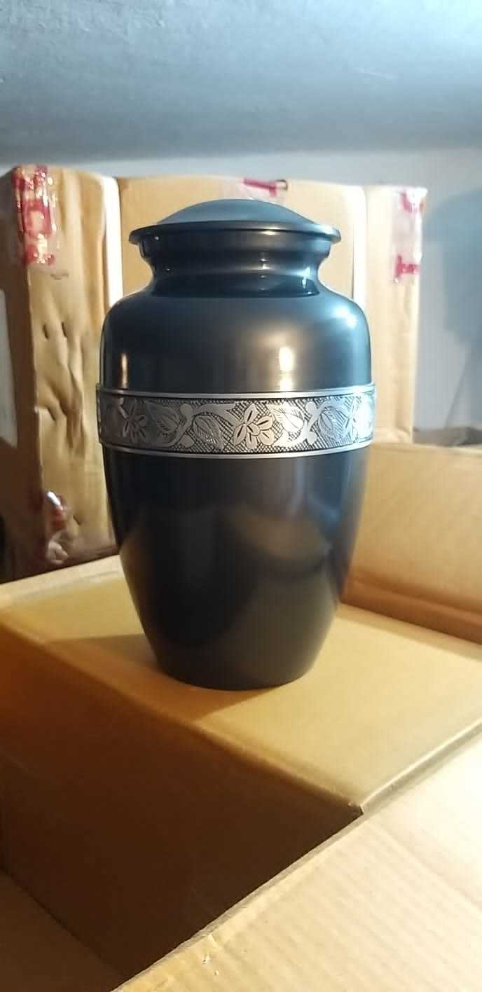 ALUMINIUM HIGH QUALITY HAND PAINTED URN FUNERAL SUPPLIES