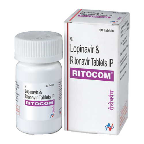 Ritocom 50 mg/200 mg Tablet(Ritonavir (50mg) + Lopinavir (200mg)