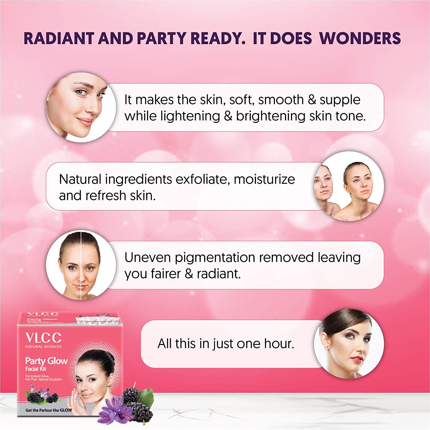 VLCC Party Glow Facial Kit - 60g