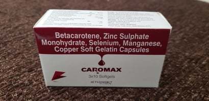 Betacarotene, Zinc Sulphate Monohydrate, Selenium, Manganese, Copper Soft Gelatin Capsules