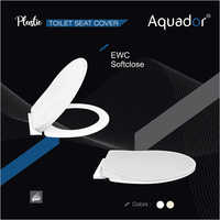 Aquador Ewc Softclose-pluto - Pvc Plastic Toilet Seat 420x260x310 Mm, Glossy White Finish, Closed Front Design For Enhanced Durability