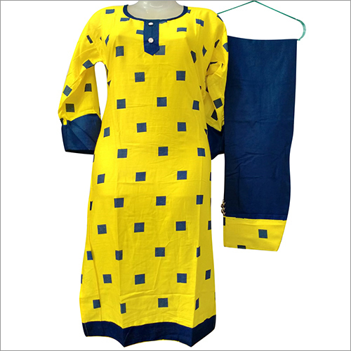 Ladies Cotton Kurti With Salwar Set