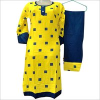 Ladies Cotton Kurti With Salwar Set