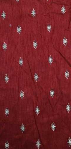 Embroidery Banglori Fabric - Embroidered Texture, Various Lengths Available | Washable, Warm, Small Butti Design on Dark Colours