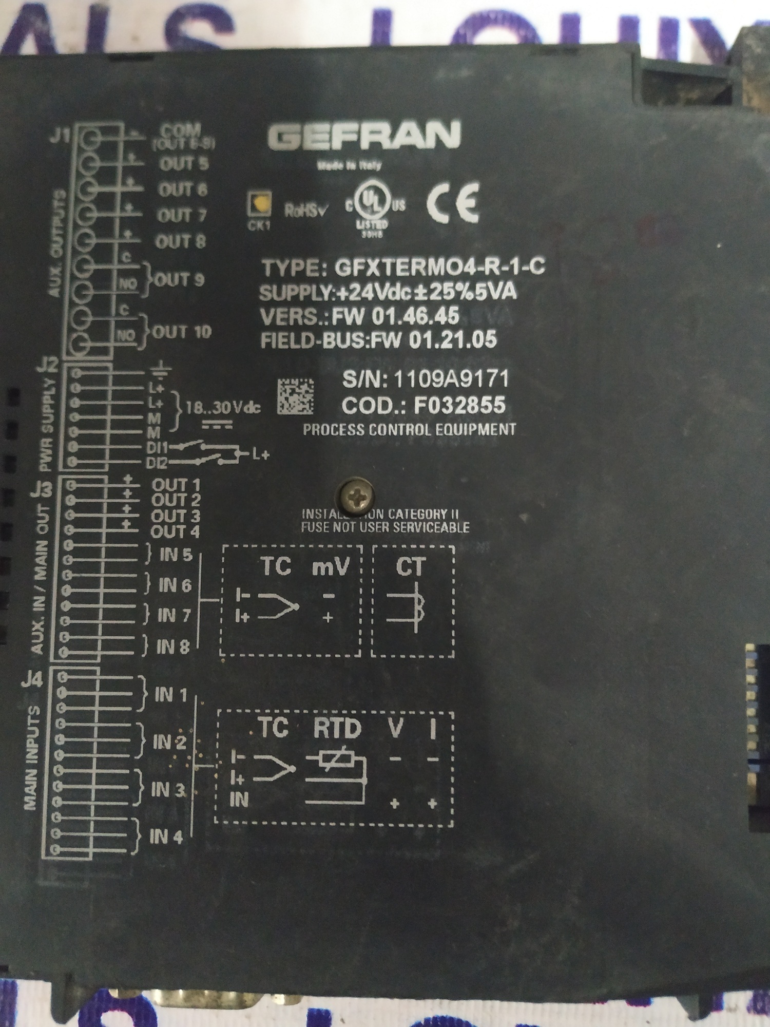 Gefran Power Controller Gfxterm04-r-1-c