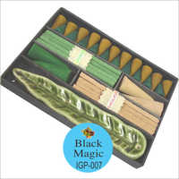Incense Stick And Cone With Stone Leaf Holder 2 in 1 Gift Set