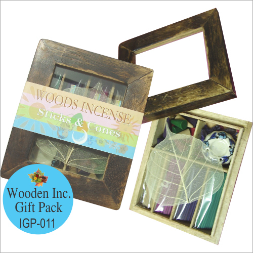 IGP 011 Incense Stick and Cone With Holder Wooden Box Gift Pack Set