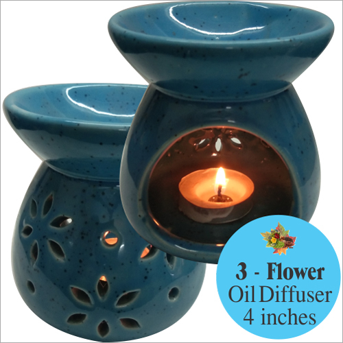 3 Flower 4 Inch 4 Inch Ceramic Oil Diffuser Burner
