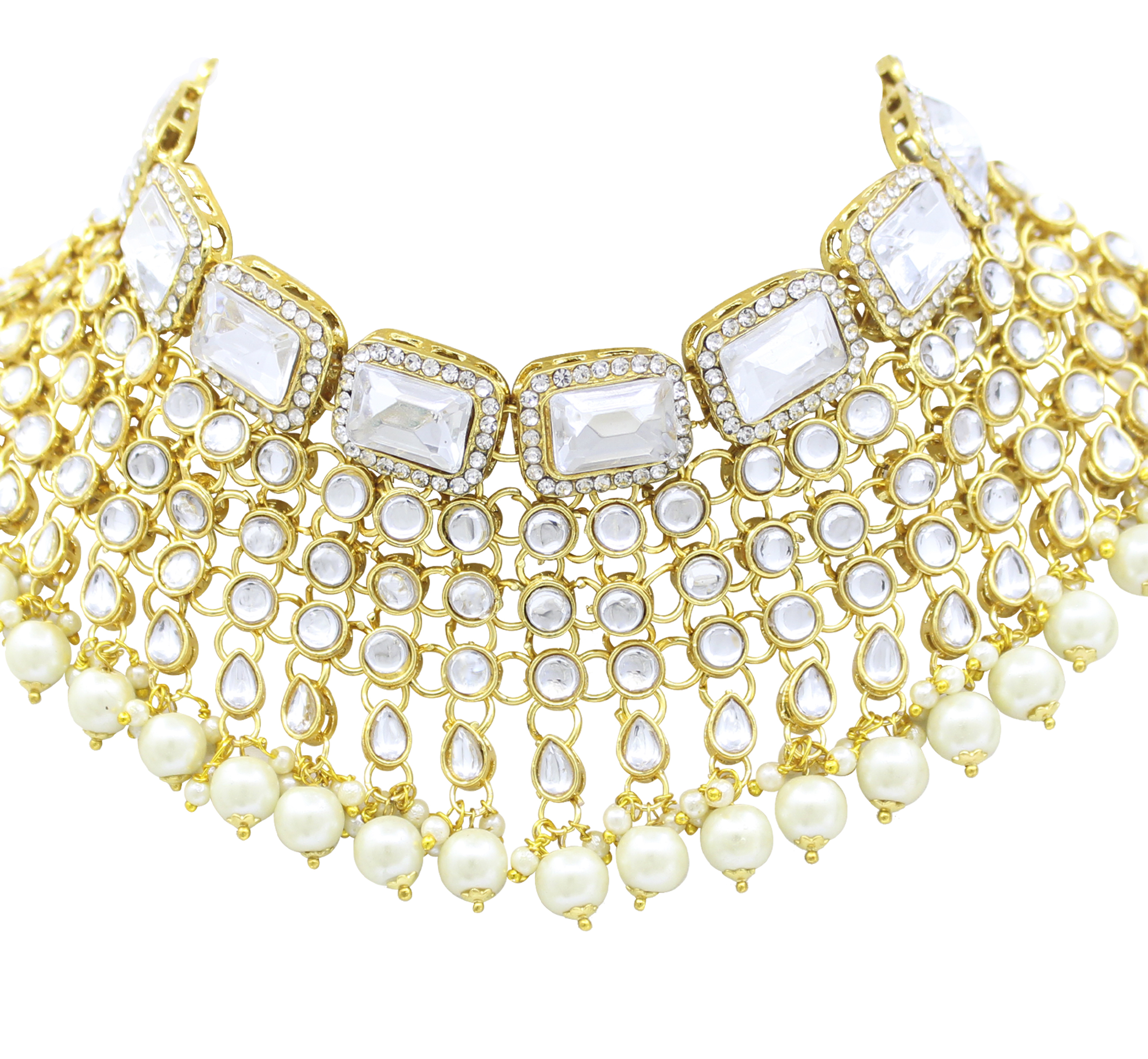Party Wear Design Gorgeous look Kundan Stone Work Choker Necklace Set