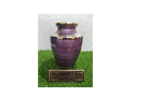 PLAN PURPLE URN WITH GOLDEN ENGRAVED ADULT CREMATION URN FUNERAL SUPPLIES