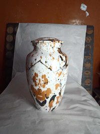 PURPLE CREMATION URN WITH WHITE LINE FUNERAL SUPPLIES