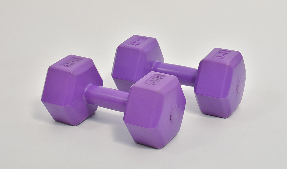 Eco-friendly Material No-toxic Dumbbell Bodybuilding Exercise Hex Concrete Dumbbell