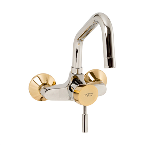 7008 Single Lever Wall Sink Mixer with Upper Swivel Spout
