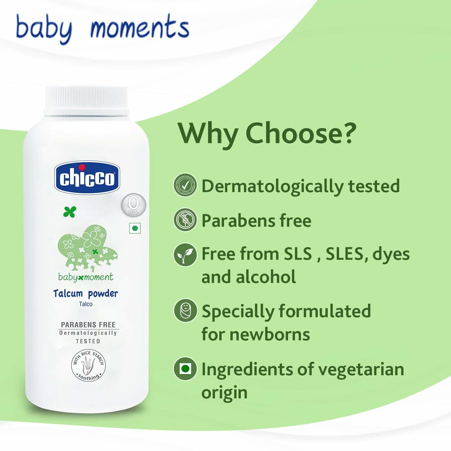 300gm Chicco Baby Moments Talcum Powder