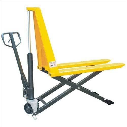 Black And Yellow High Lift Pallet Truck