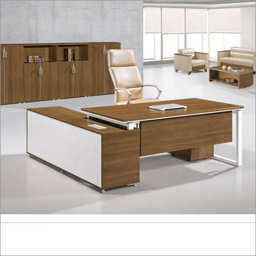 L Shape Wooden Director Desk