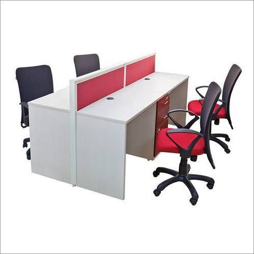 4 Person Panel Desk Workstation