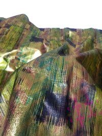 Shiny Golden Satin Digital Print Fabric For Women Clothing(3 Color Option)