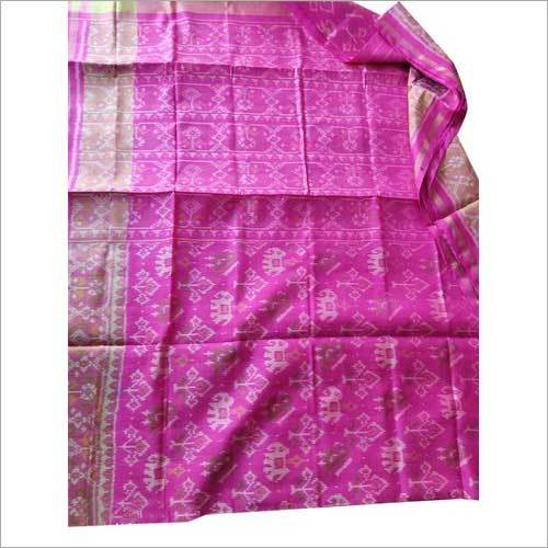 Pink Ladies Single Ikat Patola Printed Saree