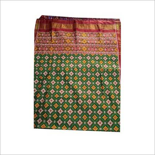 Dark Green Ladies Double Ikat Patola Saree