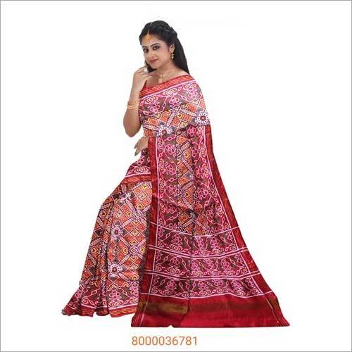 Red Double Fancy Ikkat Patola Sarees