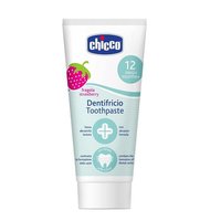 Chicco Strawberry Flavour Toothpaste - 50 Grams Liquid | Low Abrasion, Fluoride-free, Gentle On Gums, Plaque Removal