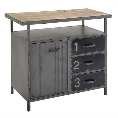 3 Door Grey Metal Industrial Cabinet