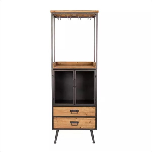 Tall Industrial Wine Cabinet