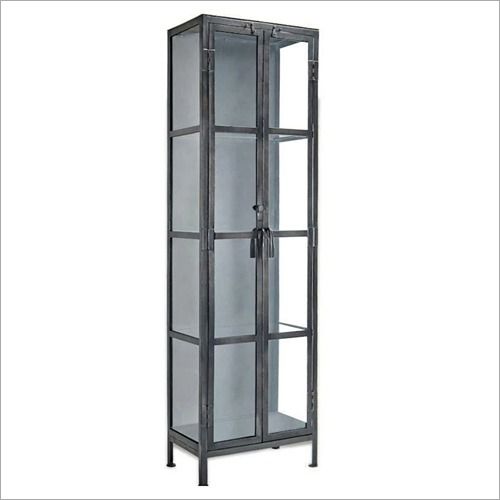 Grey Tall Metal Cabinet