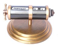 Antique Finish Brass Table Top Calendar