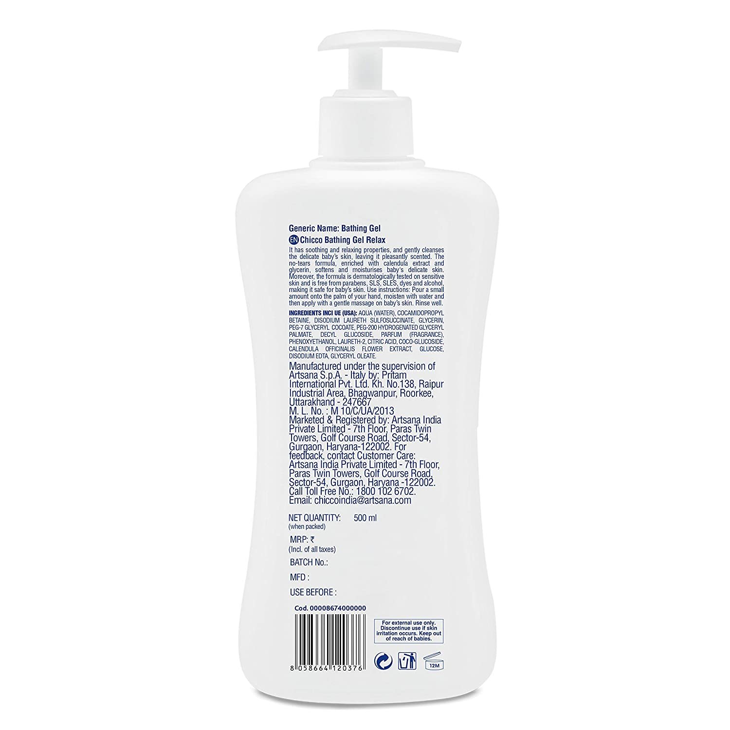 Chicco Baby Moments Bathing Gel