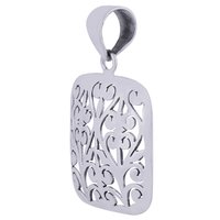 AUTHENTIC JALI CUT WORK PLAIN 925 STERLING SOLID SILVER PENDANT