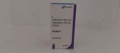 Sofosbuvir 400mg + Velpatasvir 100mg Tablets