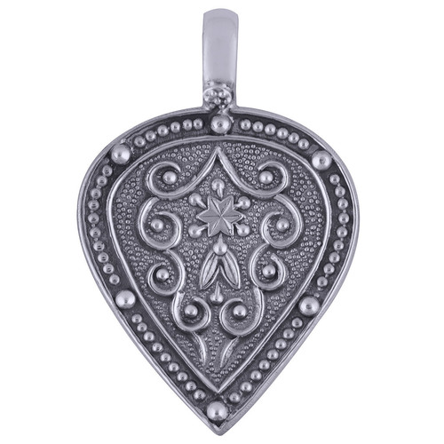 ENGRAVED DESIGNED PLAIN 925 STERLING SOLID SILVER PENDANT