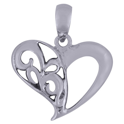 HEART PLAIN 925 STERLING SOLID SILVER PENDANT