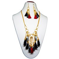 Tassels and Copper metal chain Necklace
