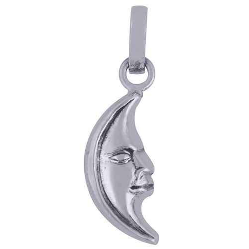 CRESCENT MOON PLAIN 925 STERLING SOLID SILVER PENDANT