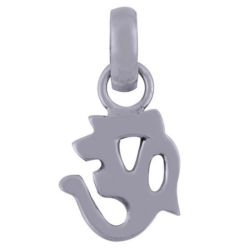 PLAIN OM 925 STERLING SOLID SILVER PENDANT