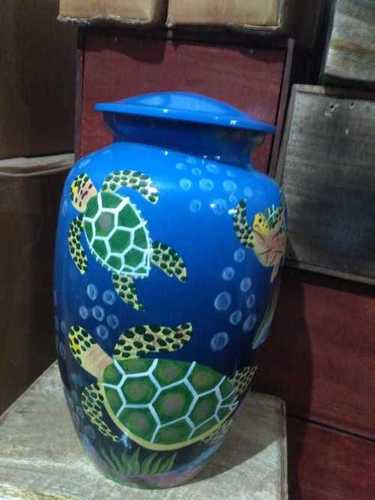 BLUE OCEAN TURTLE FUNERAL URN FOR PET ASHES FUNERAL SUPPLIES