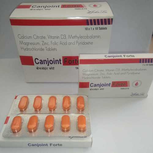 Calcium Citrate 1000 MG + Vitamin D3 250 IU + Magnesium 100 MG +  Zinc 7.5 MG + Methylcobalamin 750 MCG + Folic Acid 5 MG + Pyridoxine Hydrochloride 10 MG